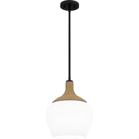 Quoizel Royer 1-Light Matte Black Mini Pendant QPPO5603MBK